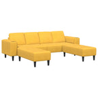 Sofá Amarillo Claro 250 x 188 x 76 cm Tela de Pana