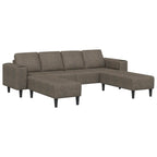 Sofá de sala 3 pcs Gris oscuro