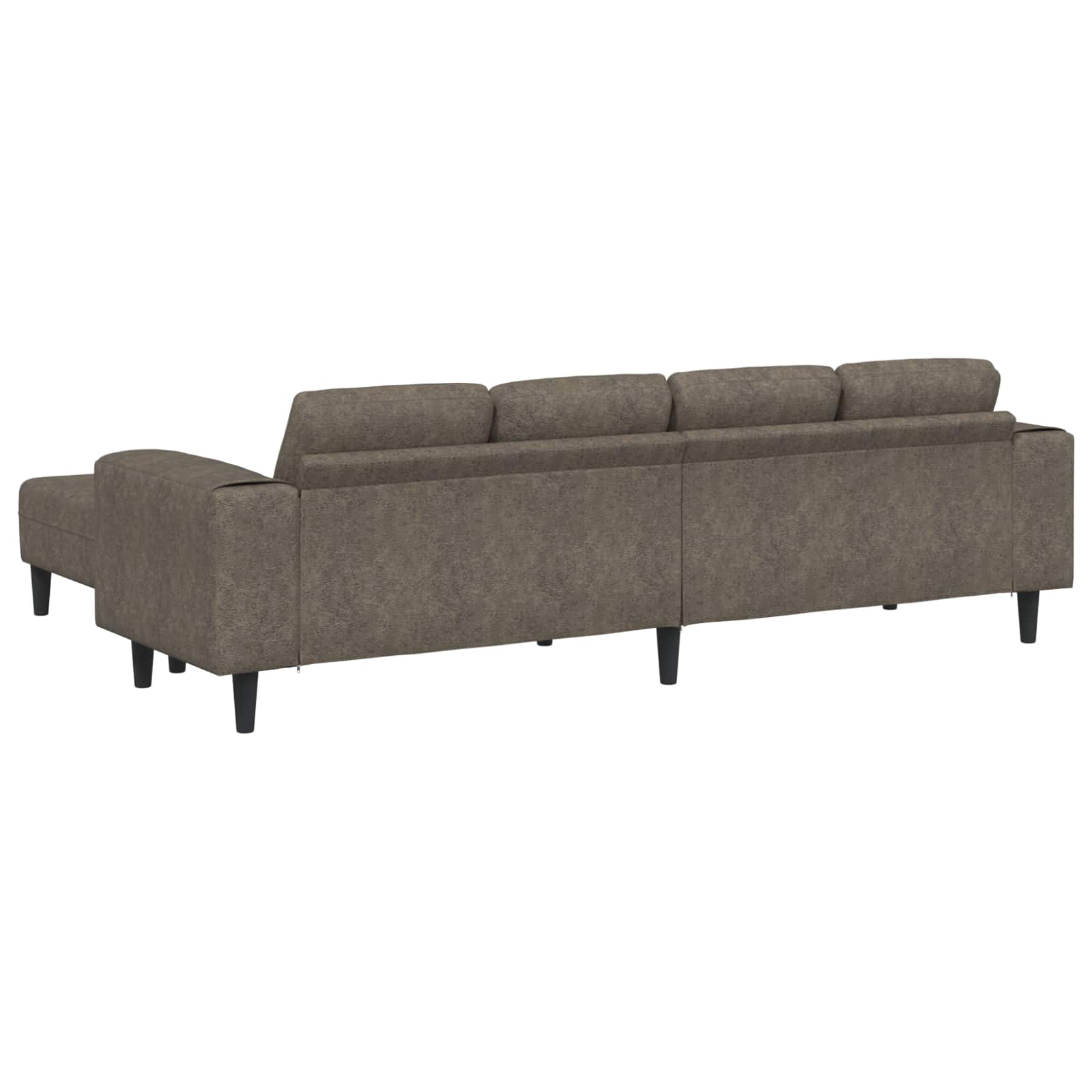 Sofá de sala 3 pcs Gris oscuro