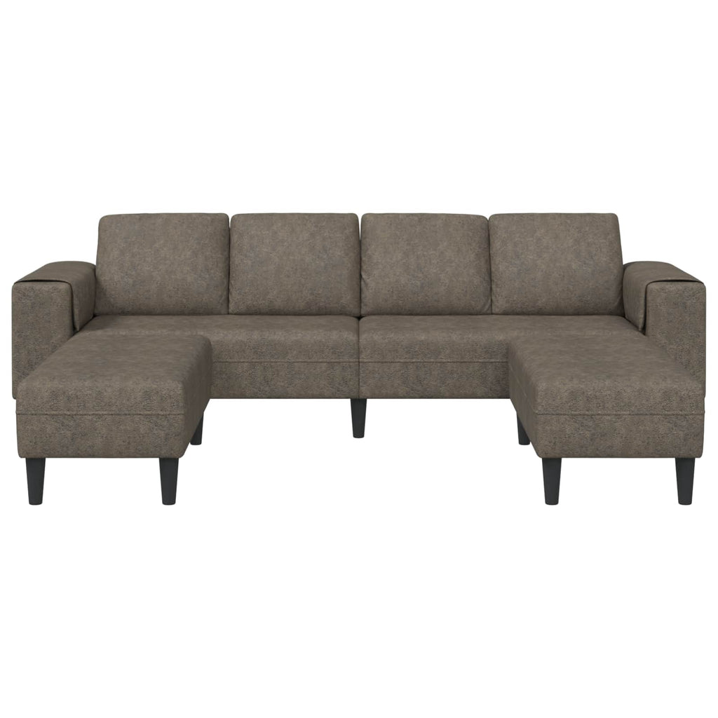 Sofá de sala 3 pcs Gris oscuro