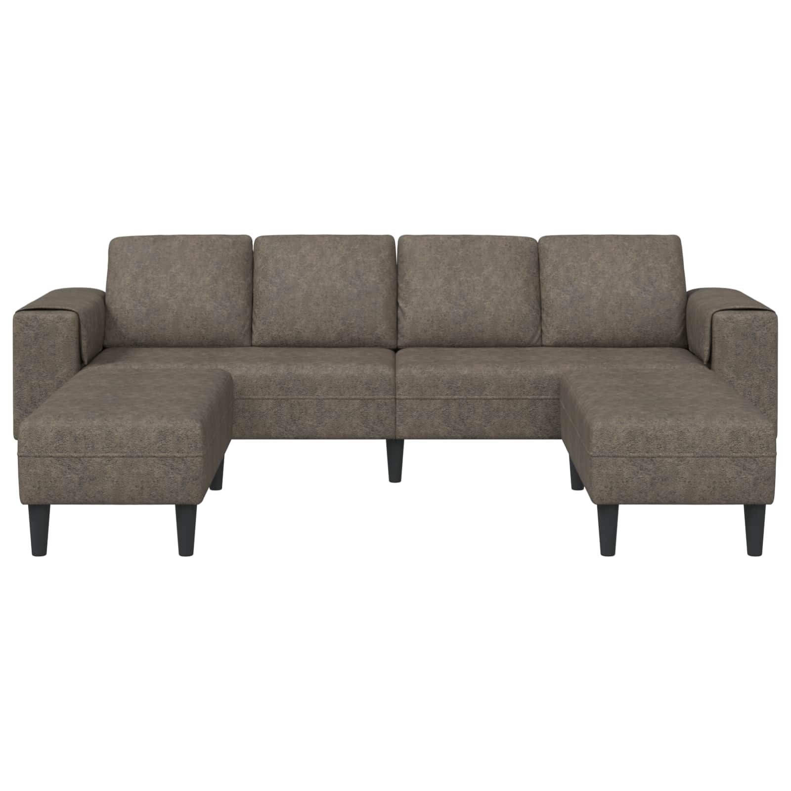 Sofá de sala 3 pcs Gris oscuro