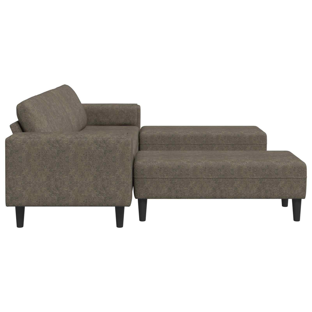 Sofá de sala 3 pcs Gris oscuro