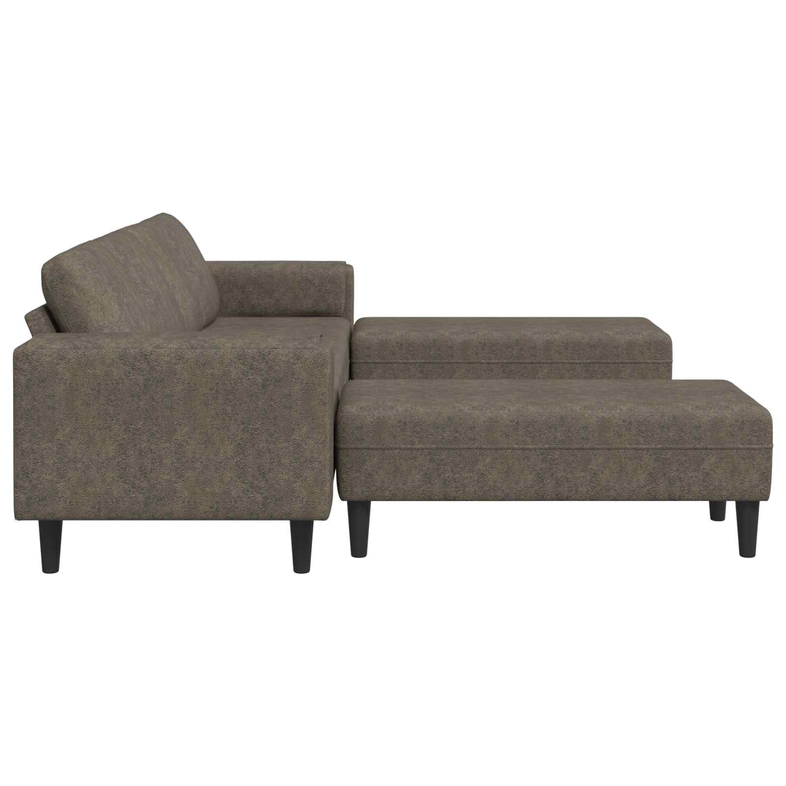Sofá de sala 3 pcs Gris oscuro