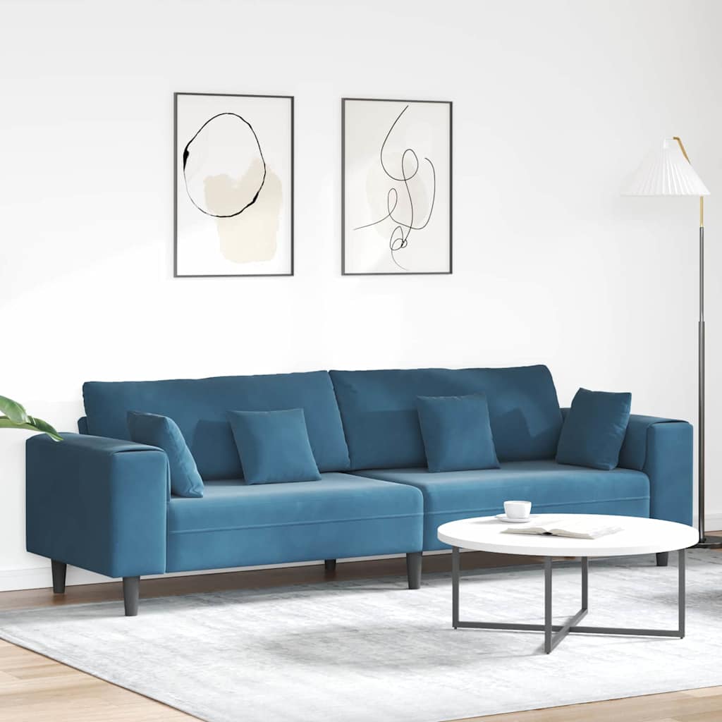 Sofá 3 pcs Amarillo 250 x 188 x 76 cm Terciopelo