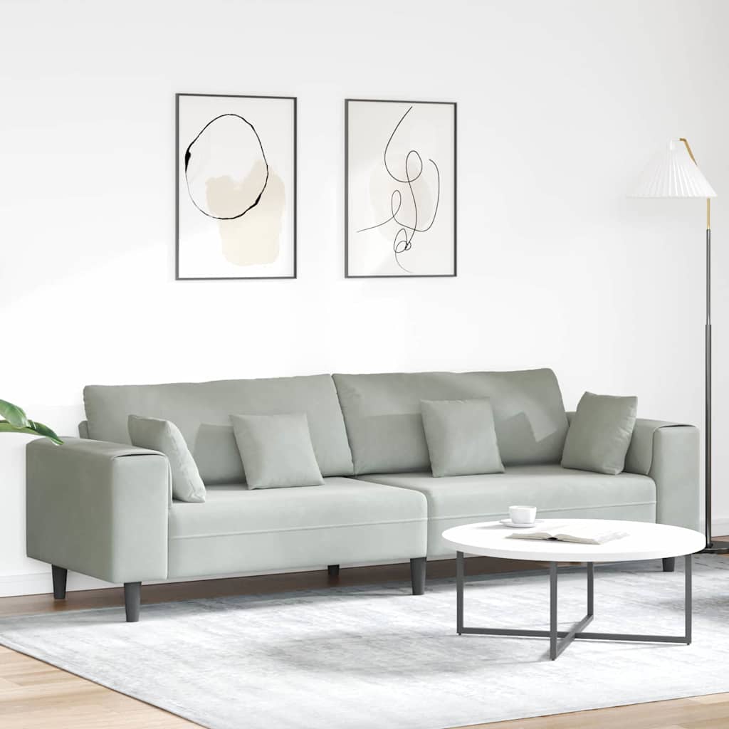 Sofá 3 pcs Amarillo 250 x 188 x 76 cm Terciopelo