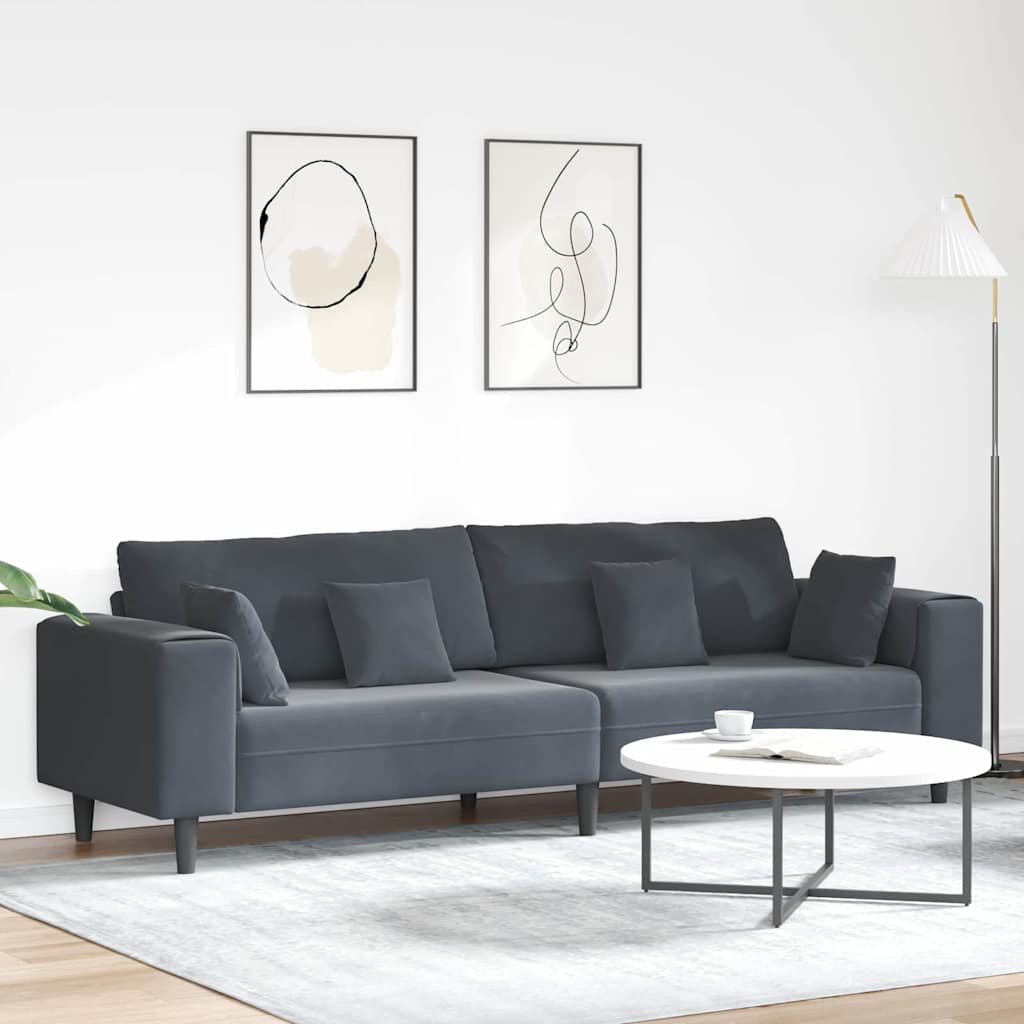 Sofá 3 pcs Amarillo 250 x 188 x 76 cm Terciopelo