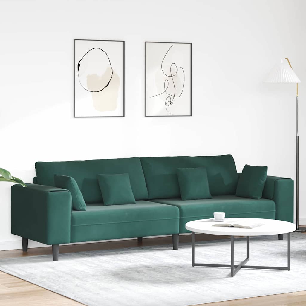 Sofá 3 pcs Amarillo 250 x 188 x 76 cm Terciopelo