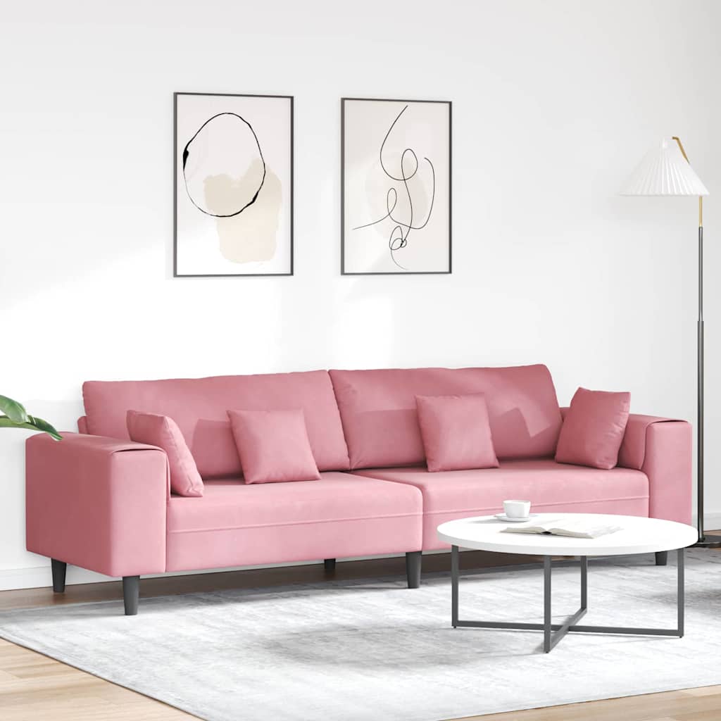Sofá 3 pcs Amarillo 250 x 188 x 76 cm Terciopelo