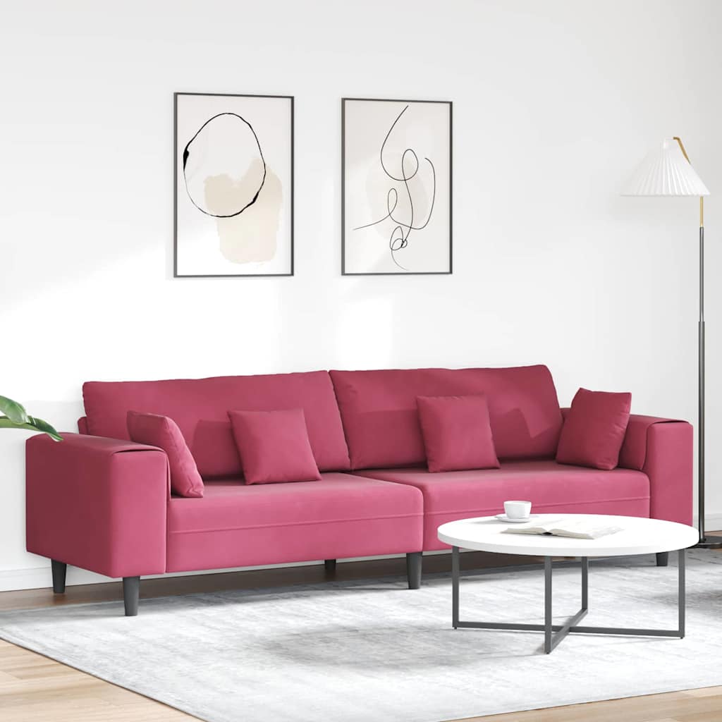 Sofá 3 pcs Amarillo 250 x 188 x 76 cm Terciopelo
