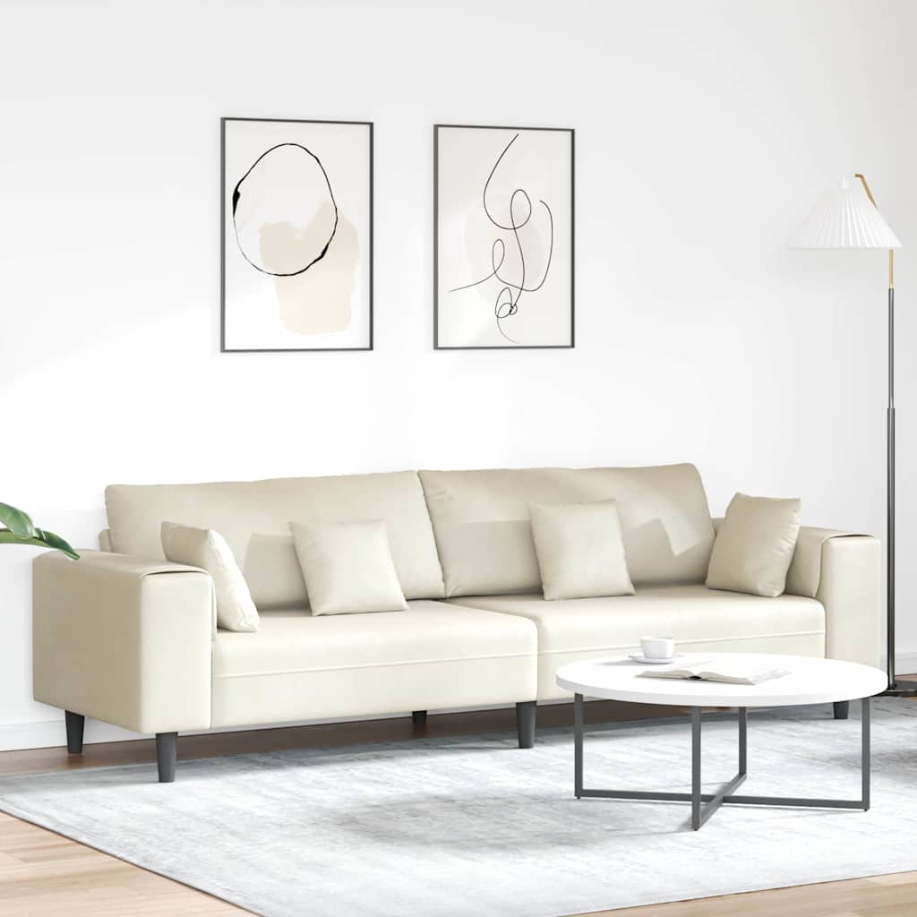 Sofá 3 pcs Amarillo 250 x 188 x 76 cm Terciopelo