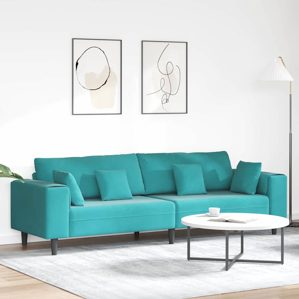 Sofá 3 pcs Amarillo 250 x 188 x 76 cm Terciopelo