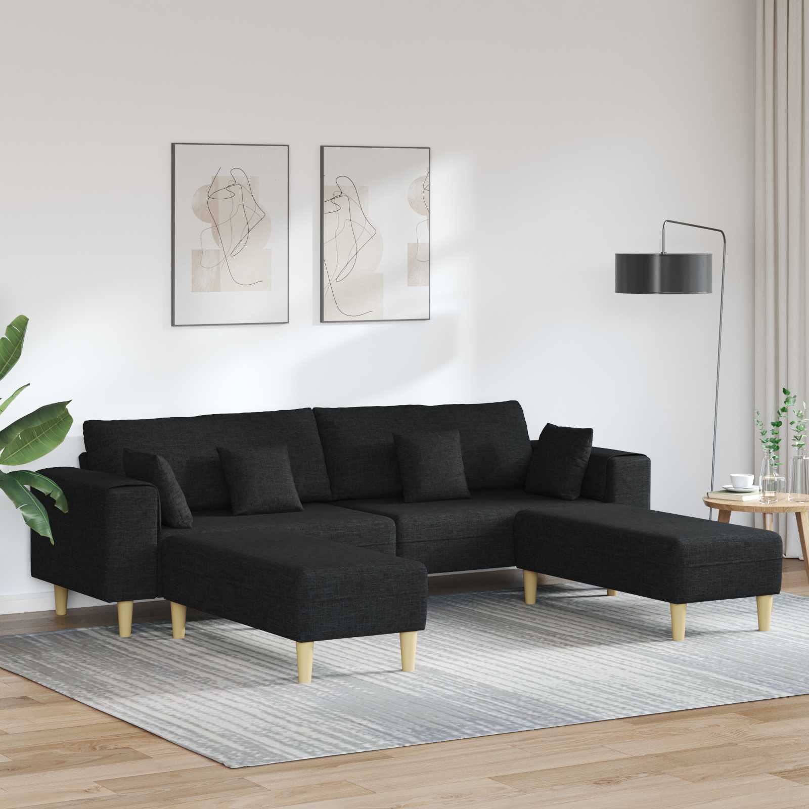 Sofá 3 peças Cinzento Nuvem 250 x 188 x 76 cm tecido