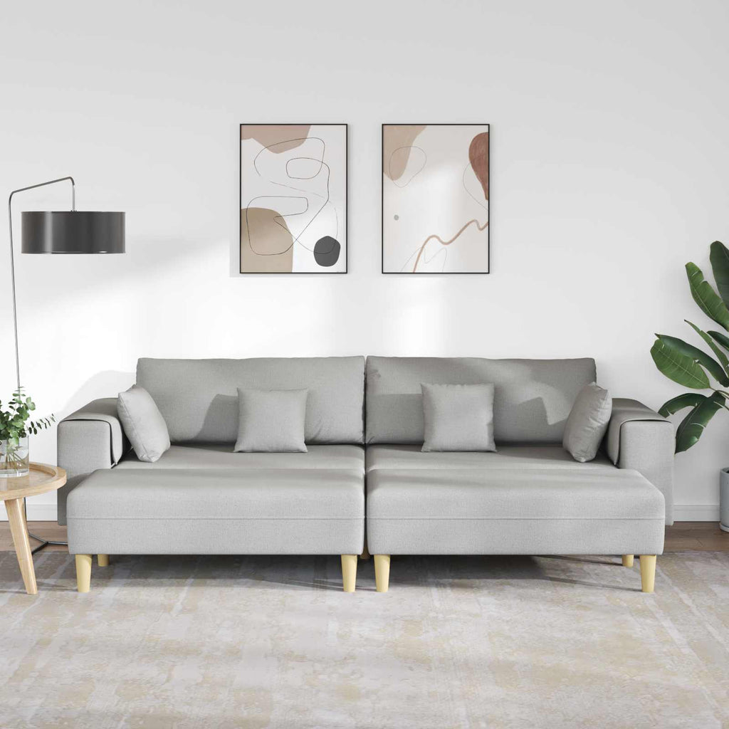 Sofá 3 pcs Gris Nube 250 x 188 x 76 cm tela