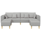 Sofá 3 pcs Gris Nube 250 x 188 x 76 cm tela