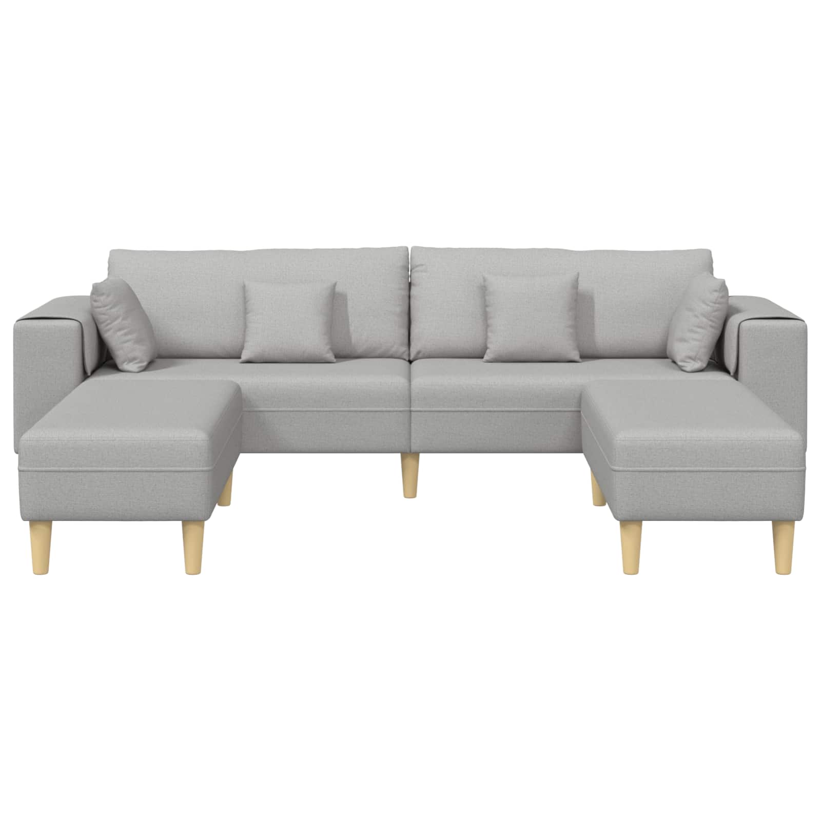 Sofá 3 pcs Gris Nube 250 x 188 x 76 cm tela