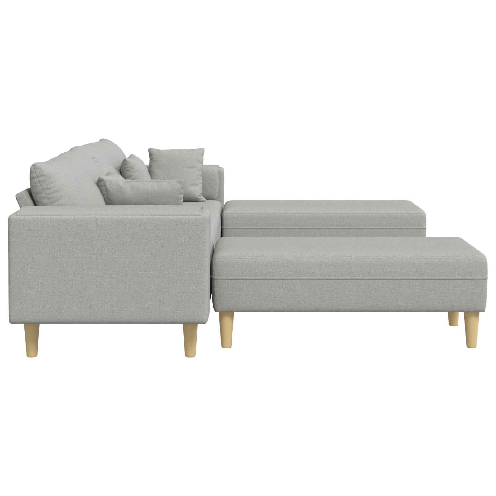 Sofá 3 pcs Gris Nube 250 x 188 x 76 cm tela