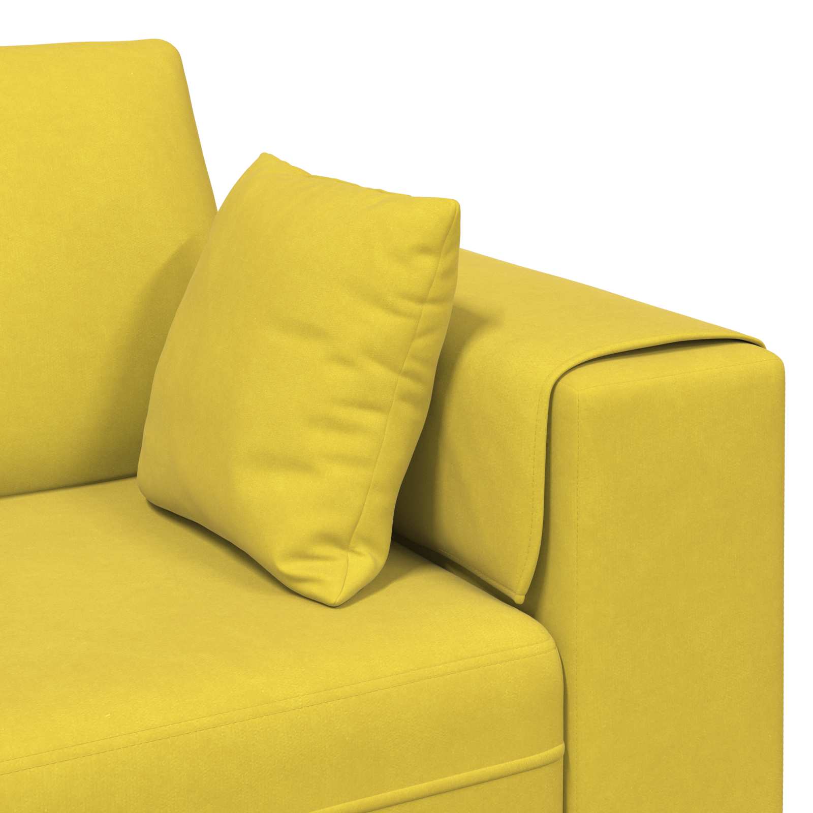 Sofá 3 pcs Amarillo 250 x 188 x 76 cm Terciopelo