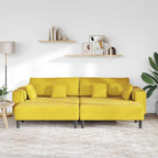 Sofá 3 pcs Amarillo 250 x 188 x 76 cm Terciopelo