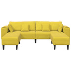 Sofá 3 pcs Amarillo 250 x 188 x 76 cm Terciopelo