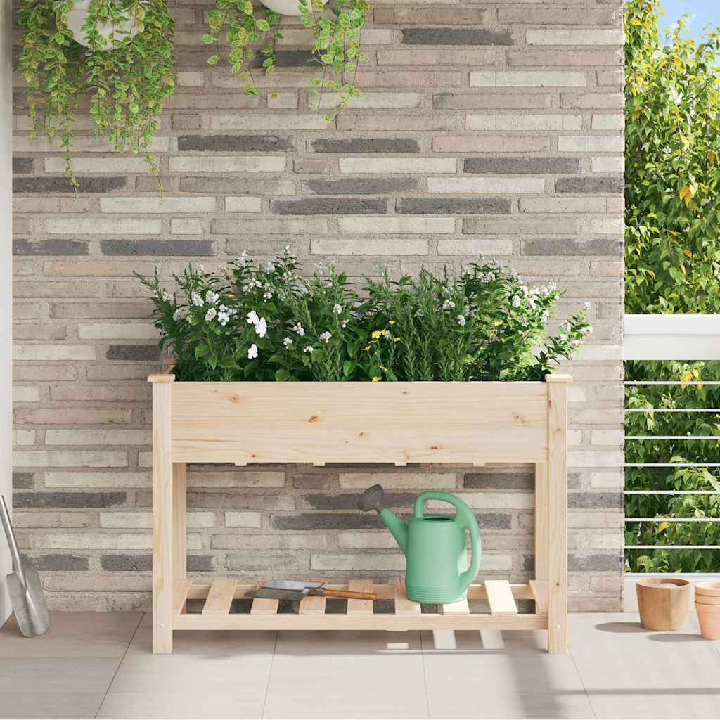Macetero de Jardín con estante Beige 115 x 59 x 76,5 cm