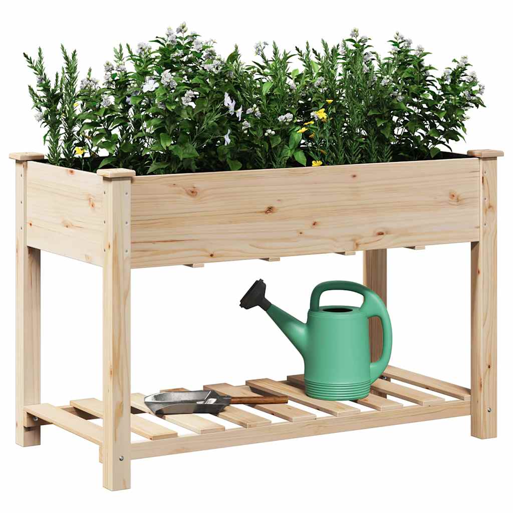 Macetero de Jardín con estante Beige 115 x 59 x 76,5 cm