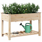Macetero de Jardín con estante Beige 115 x 59 x 76,5 cm