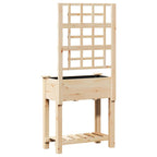 Macetero de Jardín Beige 71 x 38 x 152 cm Madera de Pino Sólido