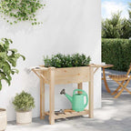 Macetero de Jardín con estante Beige 111 x 37 x 76,5 cm
