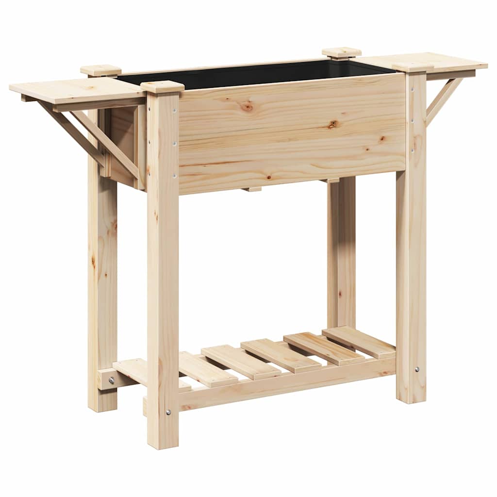 Macetero de Jardín con estante Beige 111 x 37 x 76,5 cm