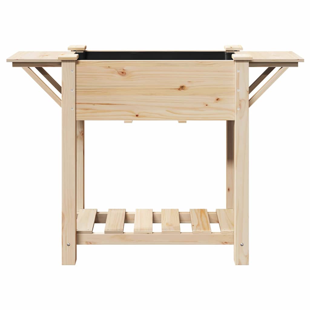 Macetero de Jardín con estante Beige 111 x 37 x 76,5 cm
