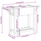 Macetero de Jardín con estante Beige 111 x 37 x 76,5 cm