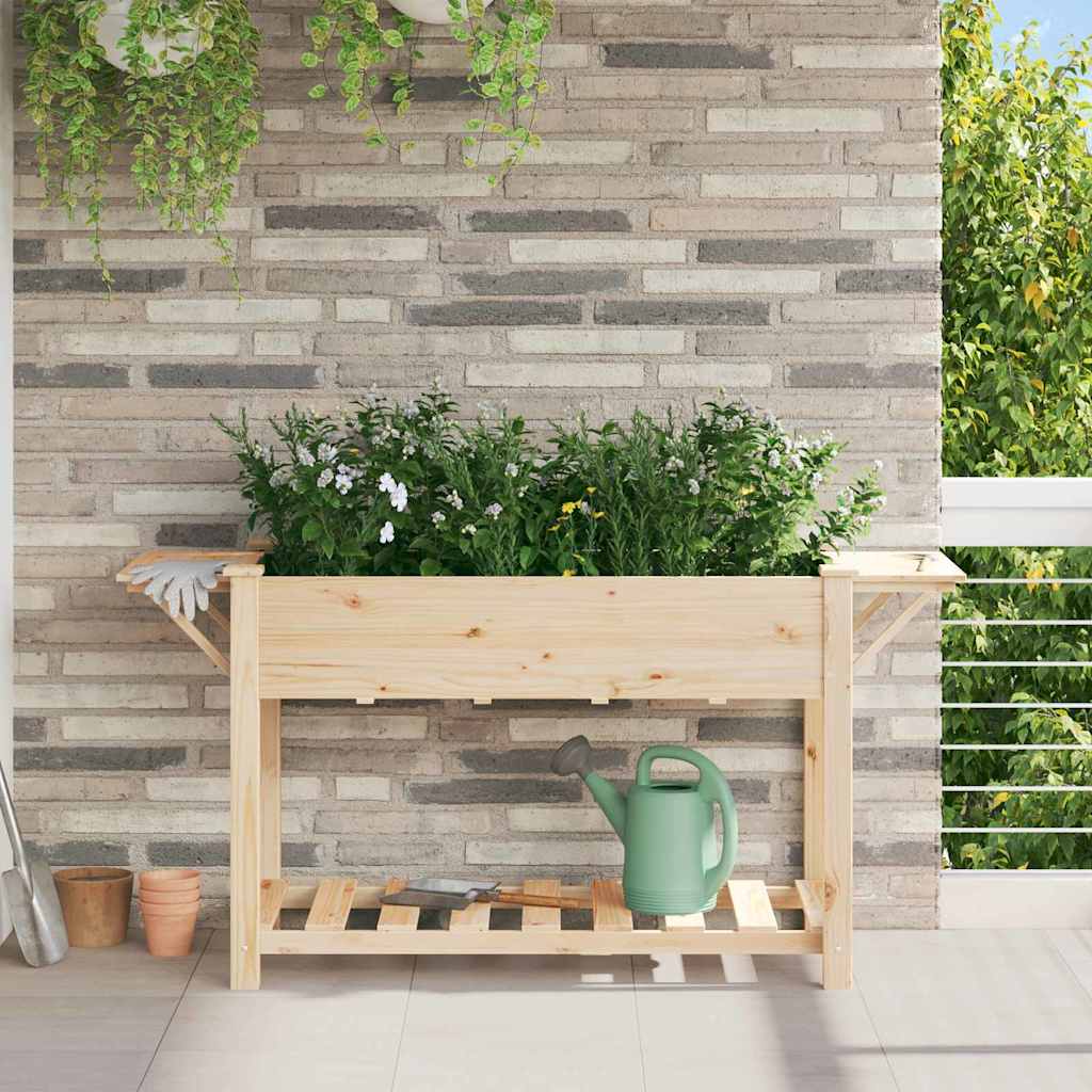Vaso de jardim com prateleira Bege 111 x 37 x 76,5 cm