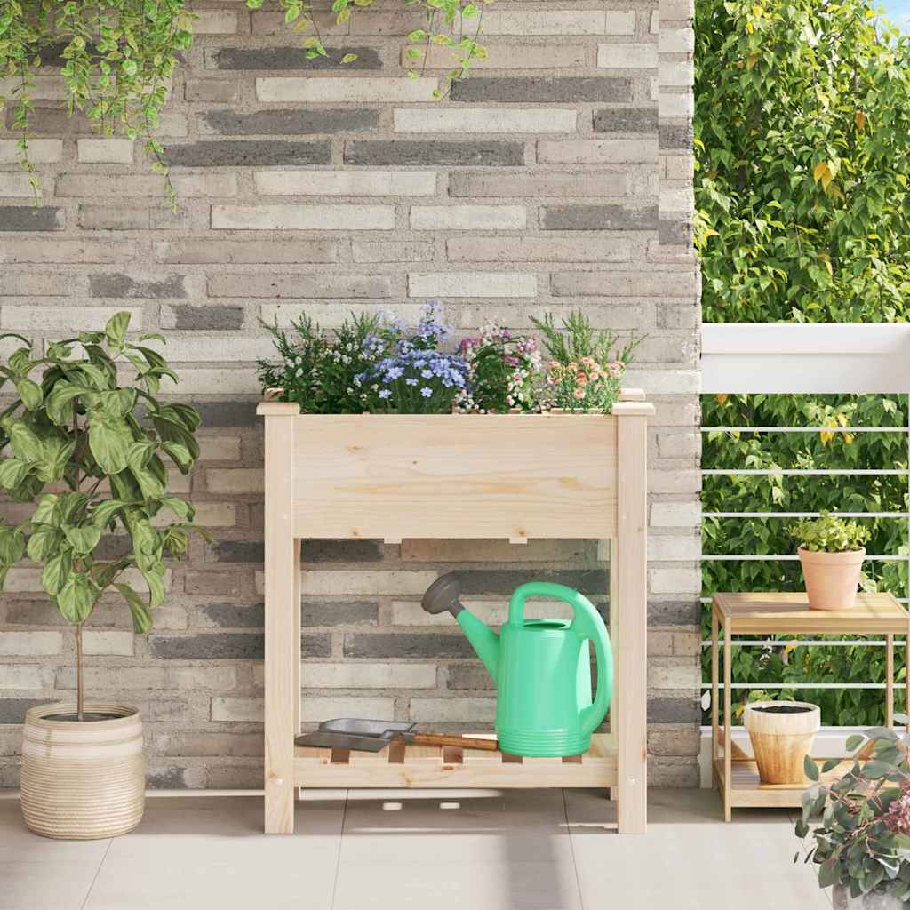 Floreira de Jardim com prateleira Bege 115 x 59 x 76,5 cm