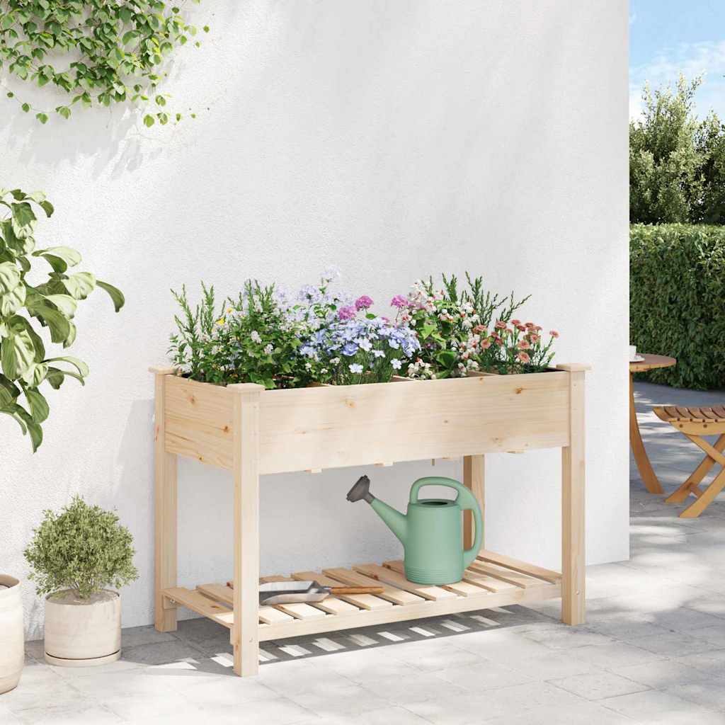 Macetero de Jardín con estante Beige 115 x 59 x 76,5 cm