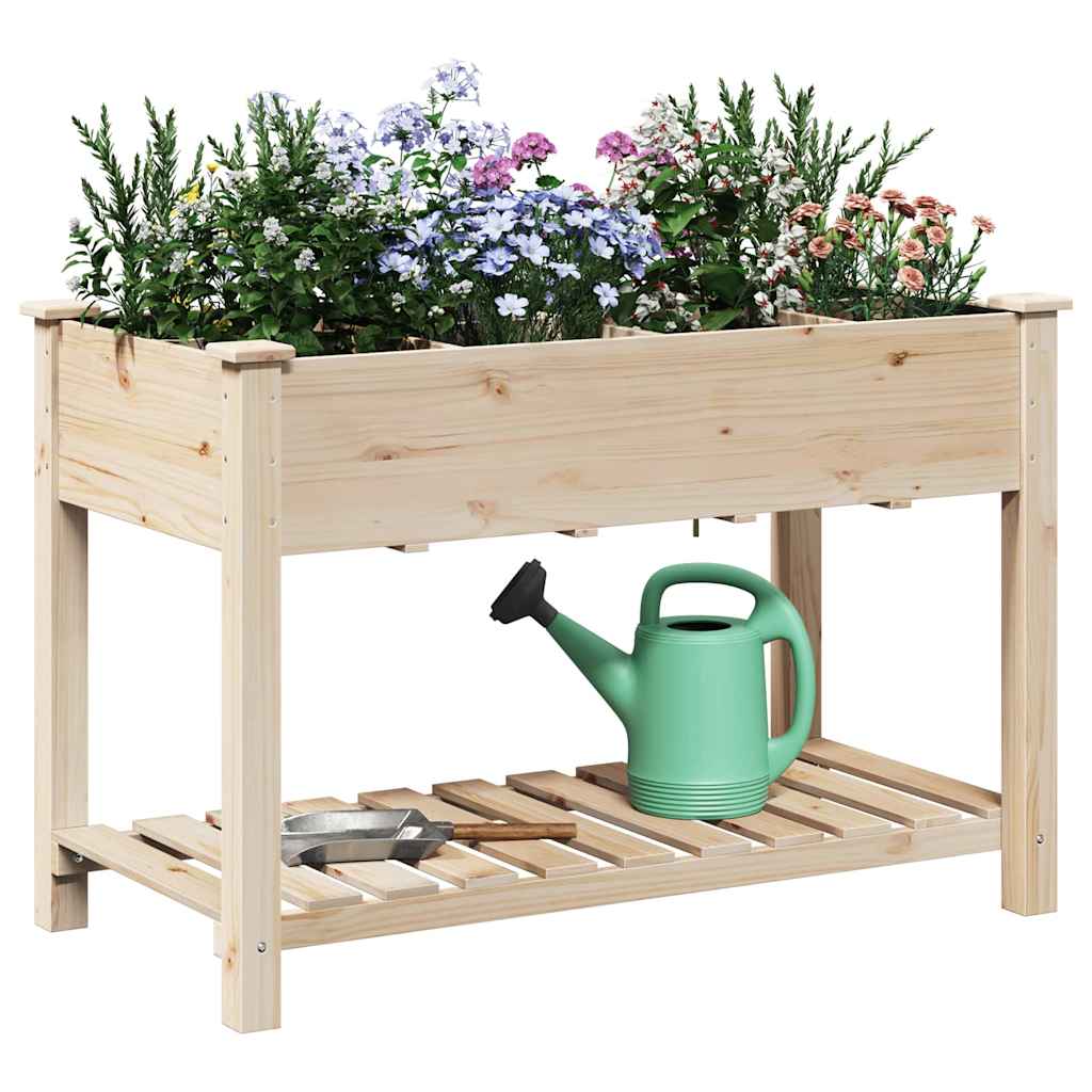 Macetero de Jardín con estante Beige 115 x 59 x 76,5 cm