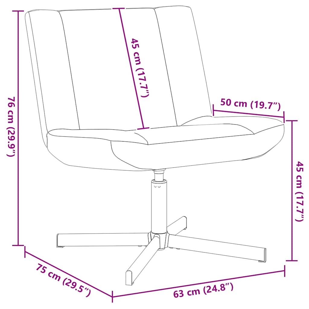 Silla giratoria Azul 63 x 75 x 76 cm tela