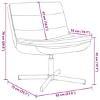 Silla giratoria 63 x 75 x 76 cm PU