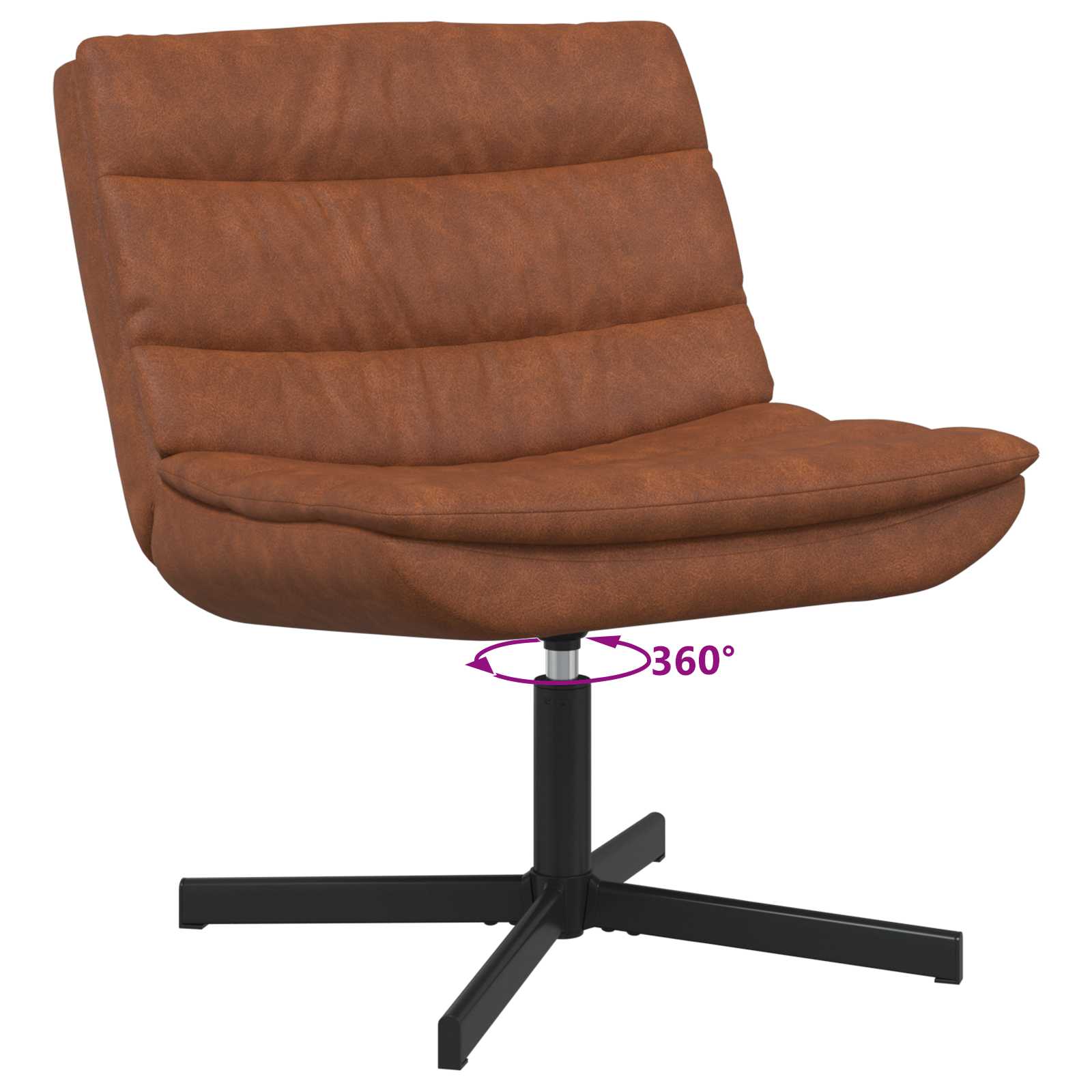 Silla giratoria Marrón 63 x 75 x 76 cm PU antiguo