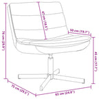 Silla giratoria Marrón 63 x 75 x 76 cm PU antiguo