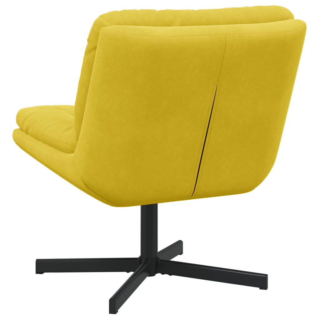 Sillón Relax giratorio Amarillo 63 x 75 x 76 cm Terciopelo