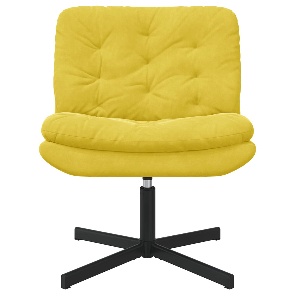 Sillón Relax giratorio Amarillo 63 x 75 x 76 cm Terciopelo