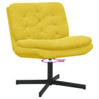 Sillón Relax giratorio Amarillo 63 x 75 x 76 cm Terciopelo