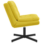 Sillón Relax giratorio Amarillo 63 x 75 x 76 cm Terciopelo