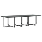 Conjunto de Comedor de Jardín 11 pcs Negro Acero