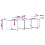 Conjunto de Comedor de Jardín 11 pcs Negro Acero