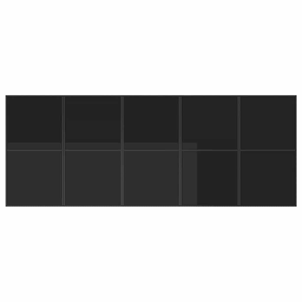Conjunto de Comedor de Jardín 11 pcs Negro Acero