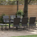 Conjunto de Comedor de Jardín 11 pcs Negro Acero