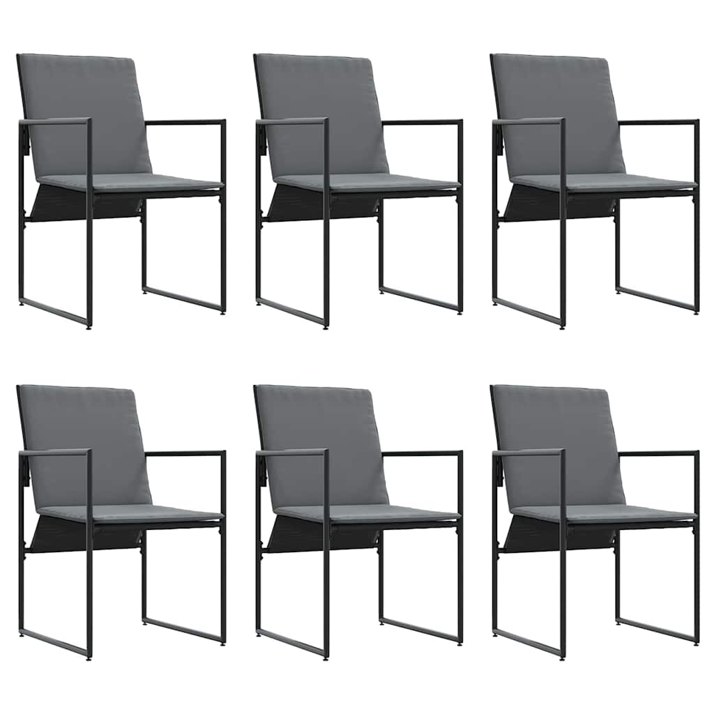 Conjunto de Comedor de Jardín 11 pcs Negro Acero