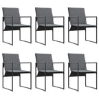 Conjunto de Comedor de Jardín 11 pcs Negro Acero