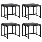 Conjunto de Comedor de Jardín 11 pcs Negro Acero